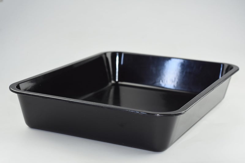 OMEM Reptile Food Bowl Large Water Dish, Wood Plate, Bowl Turtles (M=31.5 * 23.8 * 4.7, Black) - Image 5